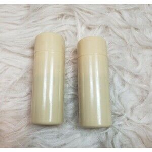 Vintage Hutzler Minimalist Sleek Plastic Salt & Pepper Shakers Screw Lids Cream